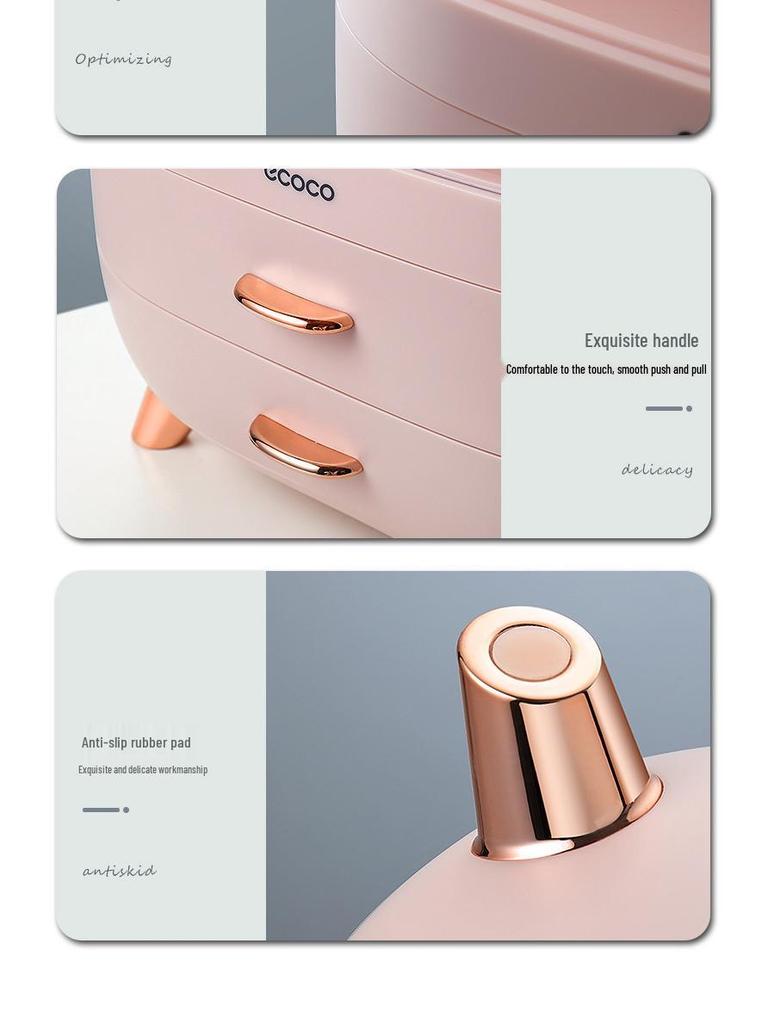 Прозрачный пылезащитный органайзер для косметики: Органайзер для хранения кистей для макияжа и средств по уходу за кожей для туалетного столика