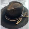 The Factory Directly Supplies Retro Distressed Wool Top Hats, European and American Fashion Pure Wool Felt Hats