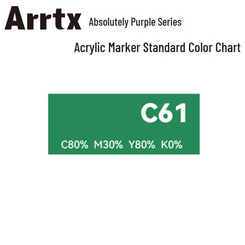 Arrtx Ataishi Акриловый маркер с мягким наконечником, 1 шт., Абсолютно фиолетовый, Стиль A/B, 30 цветов, Водонепроницаемый, Быстросохнущий, Непрозрачный.