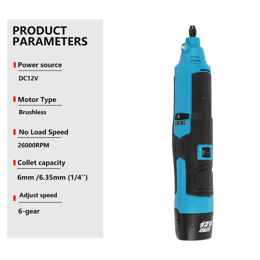 6 Variable Grinding Polishing Mini Rotary Tool Speed Cordless Electric Engraver Portable Electric Drill Engraving Machine