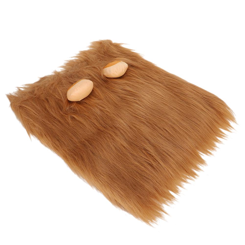 Lion Mane Wig Headgear Fancy Dress Up Halloween Clothes Mane Wig for Dogs Pet CostumeLight Brown L