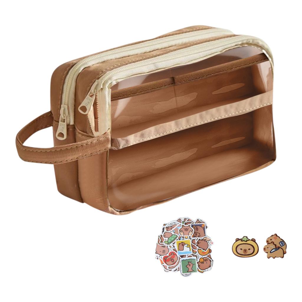 Тематическая симпатичная пенал | Прозрачная коробка с несколькими отделениями | Карандашница с широким горлом 15 мл