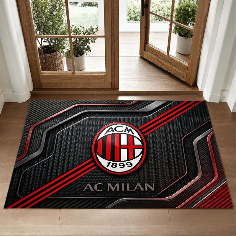 Ковер из хрустального велюра в дизайне AC Milan, мягкий декоративный коврик для прихожей спальни
