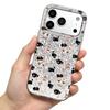 Cute Animal Patterns Case for iphone XS Max 16 Plus 12 15 18 Pro Max XR Air 17 Pro 13 14 11 Silver Crushed Foil Cover