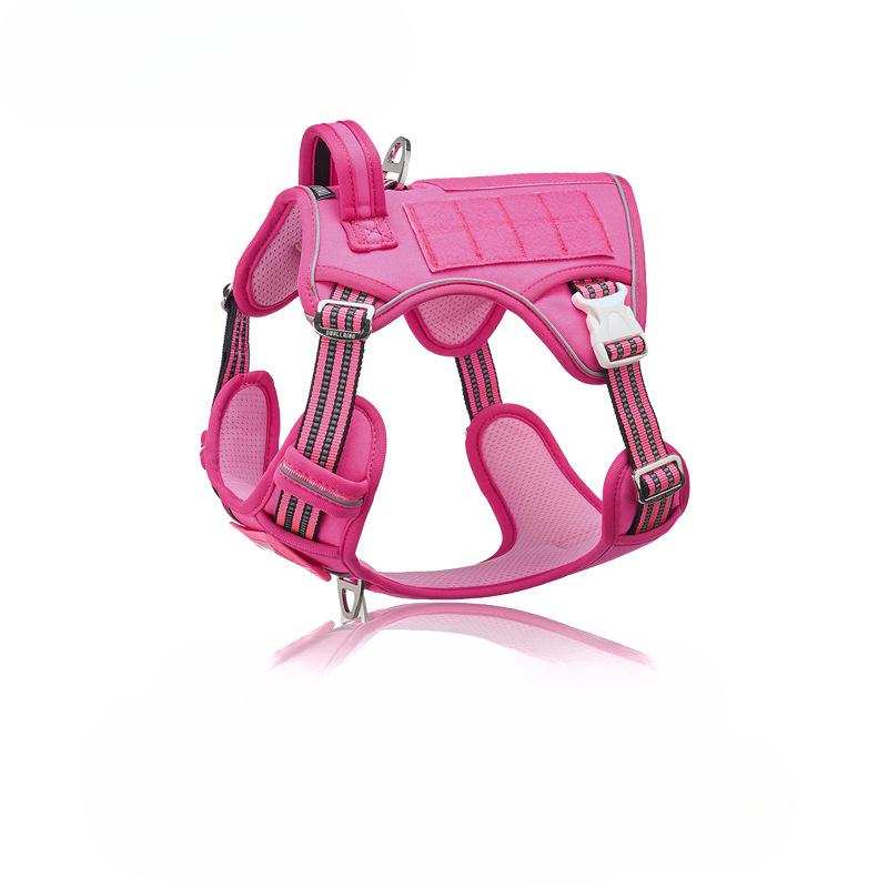 Нейлоновый ремень на грудь для собак средних и больших собак, тактический ремень для собак, тяговый трос, противоскользящее ожерелье для груди и спины питомца