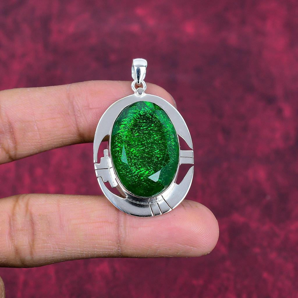 Подвеска из австралийского дублетного опала из стерлингового серебра 925 пробы, ювелирные изделия с подвеской из драгоценных камней ручной работы, подарки для жены, абсолютно новый кулон