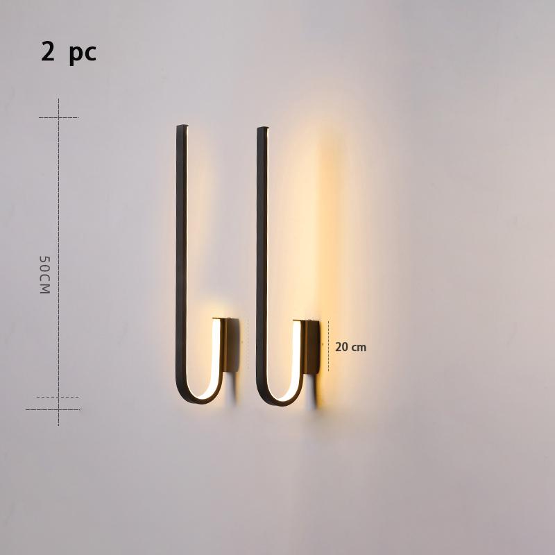 Led Modern Bedside Wall Sconce Lamp Simple Living Room Bedroom Study Wall Light Stair Interior Background Decoration Wall Lamps