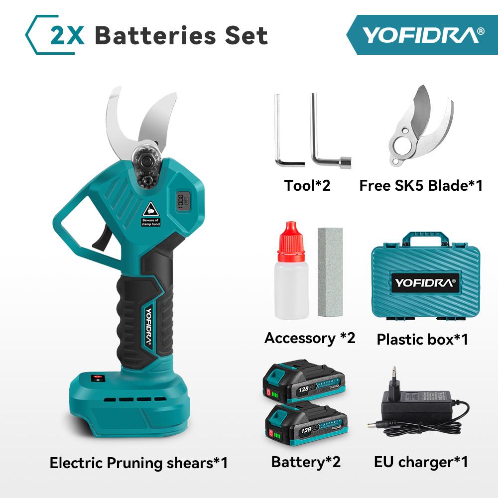 Yofidra 30 мм бесщеточный электрический секатор, мощный секатор, садовый резак для веток деревьев, ножницы, инструмент для аккумулятора Makita 18 В