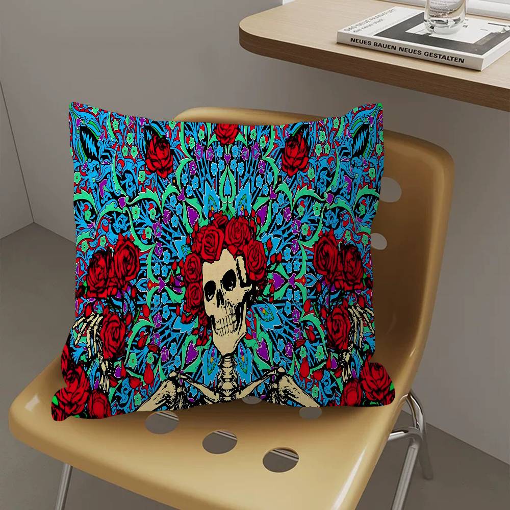 Rock Band G-Grateful-Dead Music Pillow Anime Pillow Sofa Bed Head Pillow Cover Cushion Cover 45X45 Cm Fashion