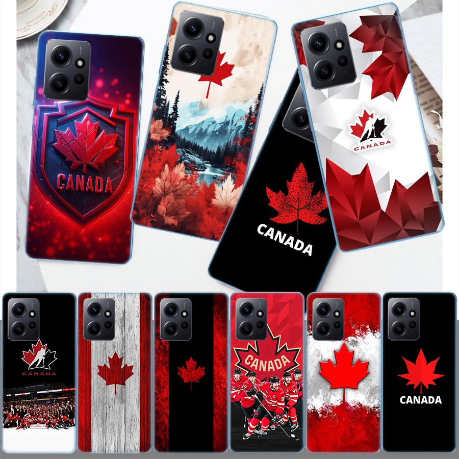 Canada National Football Team Logo Phone Case For Redmi 12 13C 12C 15C 9 10 10C Note 13 Pro Plus 14 15 Pro 9T 9C 9A TPU Soft Cov