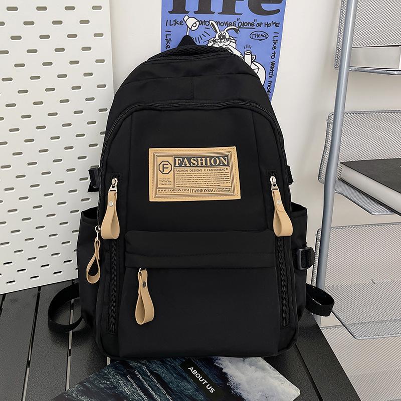 Школьный рюкзак для студента колледжа, рюкзак для старшеклассницы, простой, большой вместимости, рюкзак для мальчиков