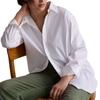 Polo Ralph Lauren Solid Loose Fit Cotton Long Sleeve Shirt Women Shirts White WMPOSHTNDO20365-100