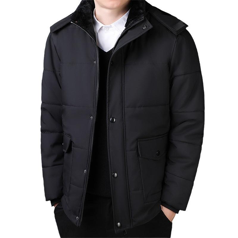 Зимнее пальто, хлопковая куртка с толстым флисом, хлопковая куртка для дедушки, мужская хлопковая куртка