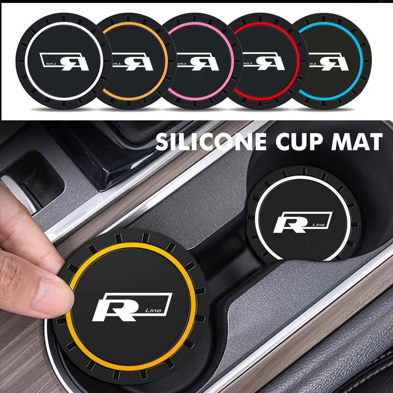 New 2026 Emblems Car Cup Anti Slip Pad With Logo Waterproof Protection Pad For Volkswagen VW Beetle CC B5 B6 B7 EOS GTI MK2 MK4 MK5 MK6 P