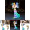 Angel Tree Topper Led Lighted Acrylic Star For Christmas Tree Decor