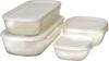 Stacking Heat Resistant Glass Container Set of 4 KSTL-4004-OW
