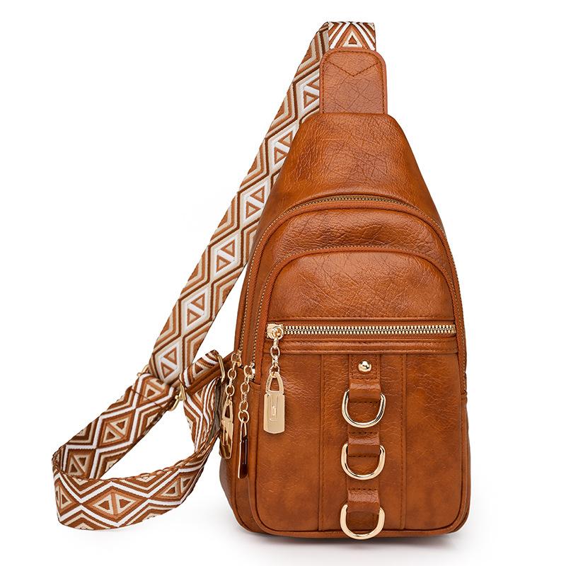 Женская сумка-ретро на грудь, однотонная сумка через плечо, поясная сумка