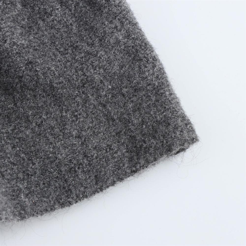 Женский короткий вязаный кардиган на весну 2025 года с круглым вырезом и длинными рукавами