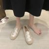 Модные женские туфли без застежек белого цвета, эспадрильи, мокасины, вулканизированные для Y2k, модная женская обувь, городская, стильная и низкая цена A
