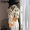 Spring Cotton and Linen Scarf Women's Shawl Dual-use Korean Version Versatile Rectangular Scarf for Tourism