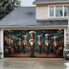 Nutcracker Soldier Parade Garage Door Banner -Large Polyester Christmas Backdrop No-Power Outdoor Festive Wall Decor
