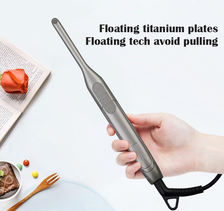 Выпрямитель для волос унисекс, утюжок для волос против ожогов, портативные выпрямляющие бигуди для коротких волос 2 в 1, утюжок для выпрямления бороды с защитой от вьющихся волос