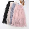 Irregular Mesh Skirt Women's Spring and Summer New Multi-Layer Cake Skirt Puffy Long Skirt Super Fairy Elegant Skirt
