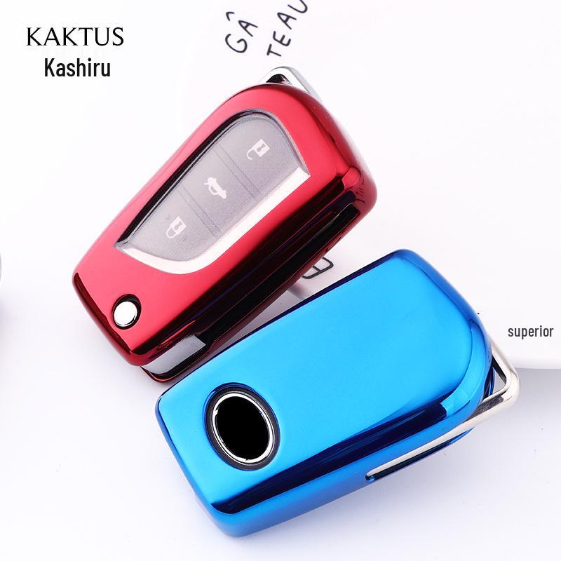KAKTUS TPU Чехол для ключа автомобиля для Toyota Camry/Corolla - Мягкий резиновый чехол с комплектом пряжек