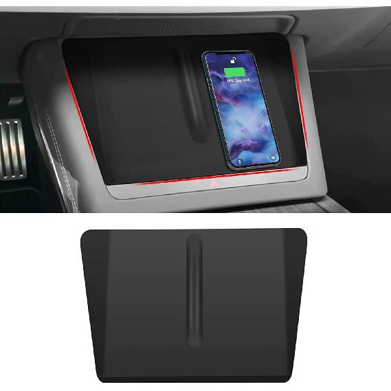 Jaronx Compatible with 2024 Tesla Model X/S Wireless Charging Silicone Mat, Anti-Slip Mat for Model S/X Plaid/Long Range Phone Charging Console,