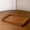Сервировочный поднос Changbaosen из скандинавского коричневого дерева нанму