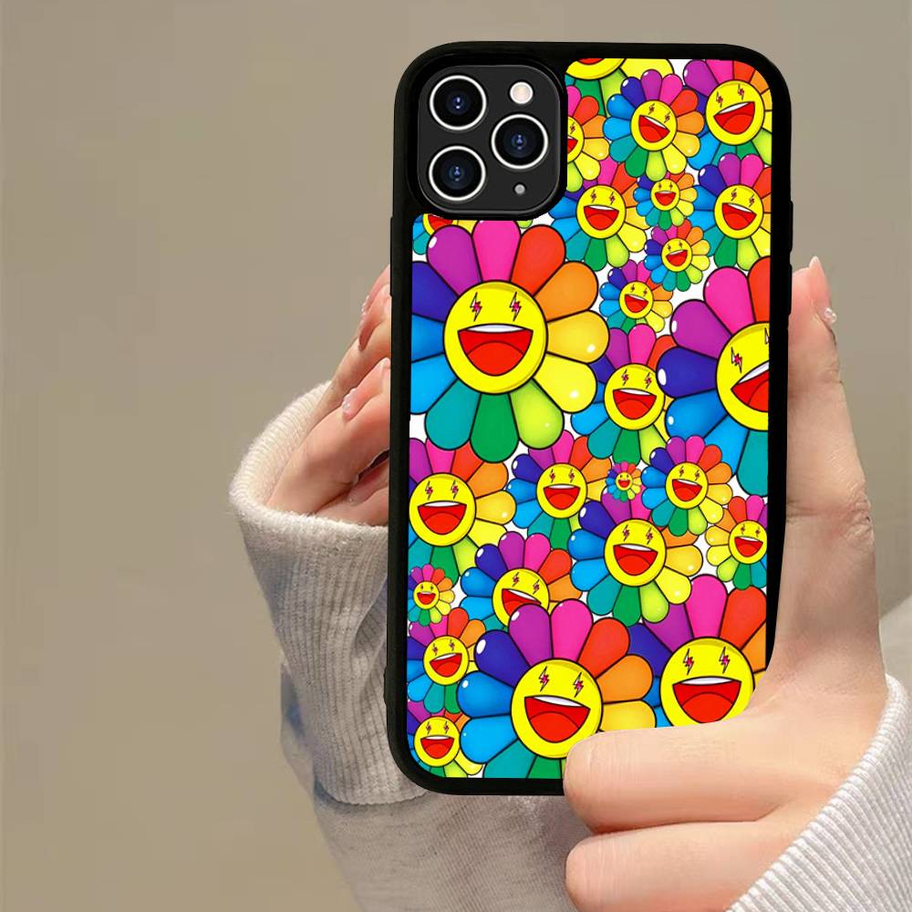 Японские Художники M-murakami T-takash Искусство Красочный PC+TPU Чехол для Телефона Для iPhone 11 12 13 14 15 16 17 Plus Pro Max Чехол