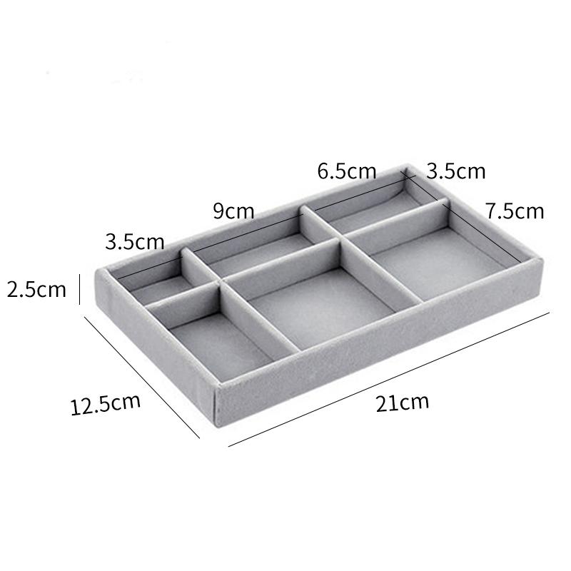 1 шт. Модный портативный бархатный органайзер для ювелирных изделий, поднос для колец, ожерелий, ящик для хранения, витрина для ювелирных изделий, ящик для хранения