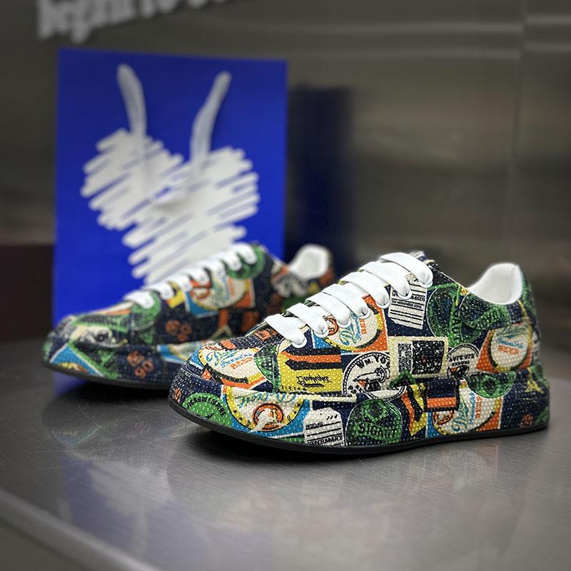 Модная Роскошная Дизайнерская Мужская Обувь на Шнуровке с Надписями из Стразов на Платформе, Повседневные Лоферы, Мокасины, Мужские Рок Хип-хоп Кроссовки для Ходьбы