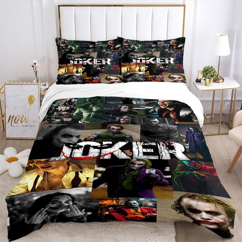 3pcs Joker Duvet Cover Set, 1 Duvet Cover + 2 Pillowcases (No Insert), High-Definition Print, Home & Dorm Set yy251208001