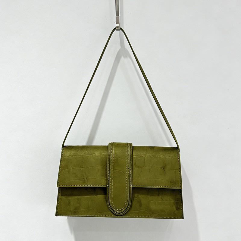 Small Square Bag Portable Armpit Hand-held Flip Cover All-match Single Shoulder Matte Retro Crossbody Jacquemus