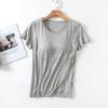 Women's Home Wear Solid Color Short Sleeve Round Neck Modal Temperament