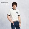 Мужская футболка GANT в стиле колледжа, с цветовыми блоками, с коротким рукавом