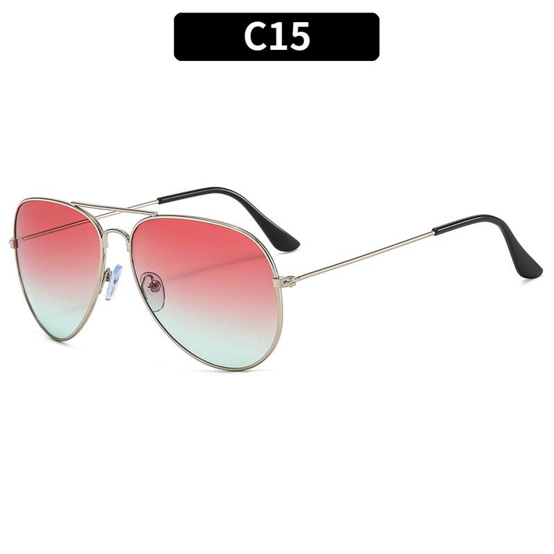 Новинка 2024 года, авиационные солнцезащитные очки с двойным мостиком для женщин и мужчин, авиационные сплавные оправы, солнцезащитные очки с градиентными линзами для женщин и мужчин