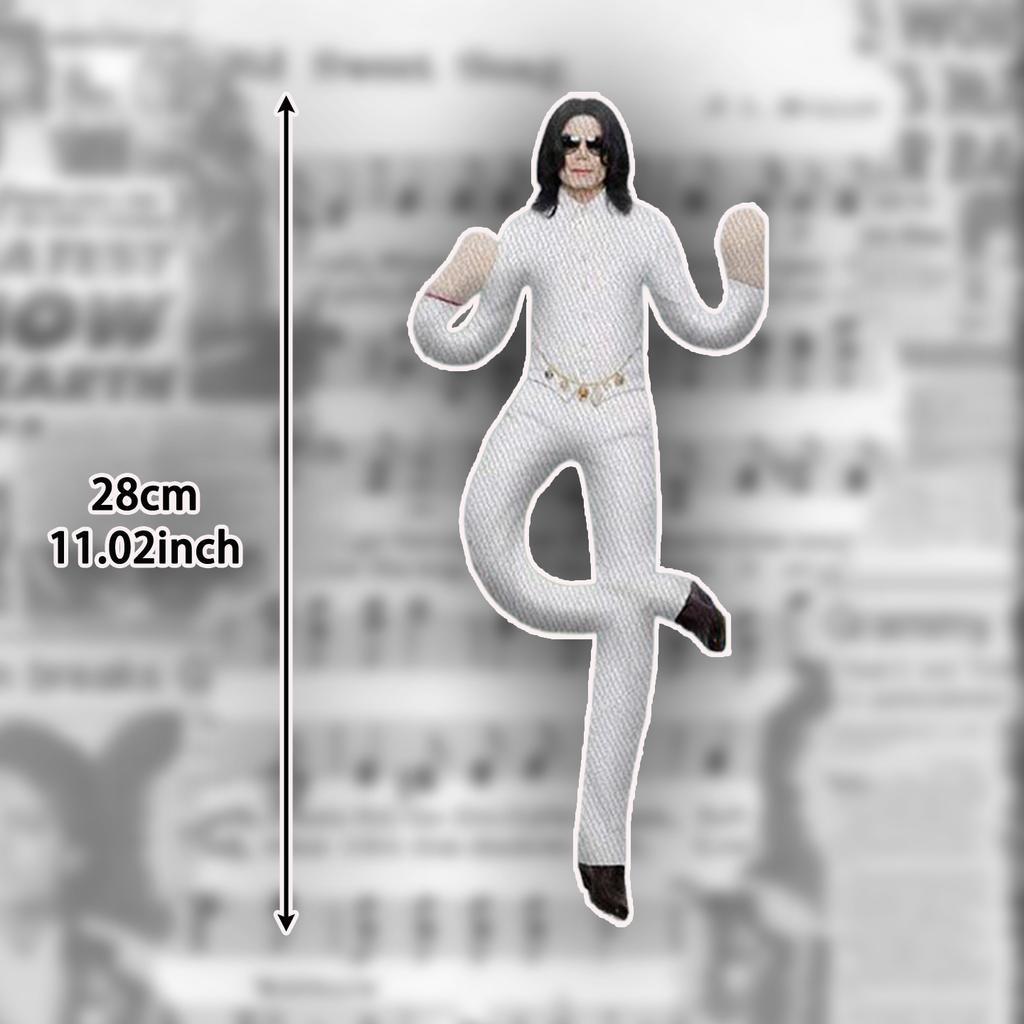 Treasuringu Michael Jackson Cosplay Prop Plush Doll Abstract Plushie Joint Mobility Adjustable Poses Stuffed Toy Fans Gifts