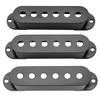 Musiclily Pro Strat Pickup Cover Set for ST Single PU Electric Guitar, Black (Set of 3)