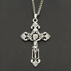 Винтажный серебристый крест Христа Иисуса, ожерелье для женщин и мужчин, христианский крест, духовная защита, ювелирные изделия, подарки
