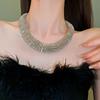 Преувеличенный оверсайз преувеличенный весенний воротник крой модный темперамент высокое чувство шейная цепочка легкая роскошь универсальный воротник женский