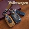 New Soft Leather Car Flip Key Case Cover Shell For VW Volkswagen Golf 7 MK7 Tiguan MK2 For Seat Ateca Leon FR Ibiza Skoda Octavia Kodiaq