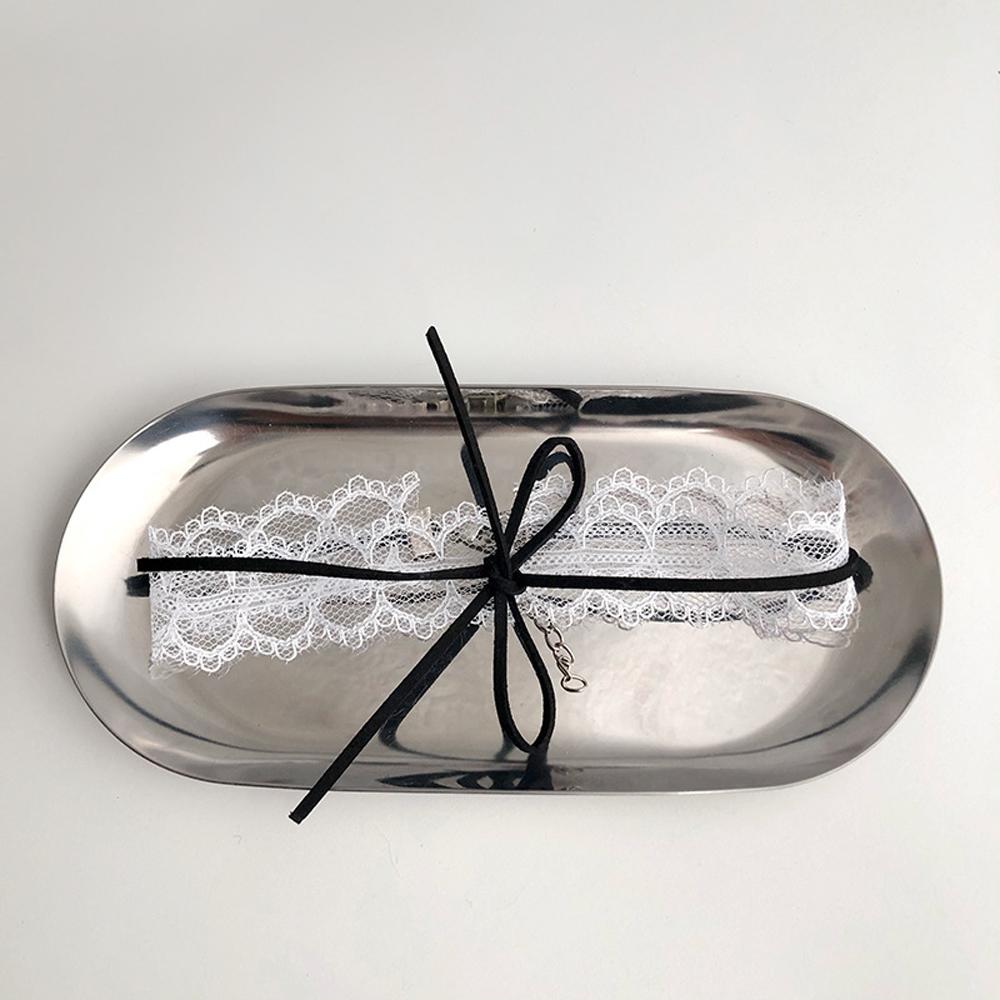 Ювелирные изделия Свадебные женские элегантные милые прозрачные банты кружевное ожерелье ключицы чокер двухслойный