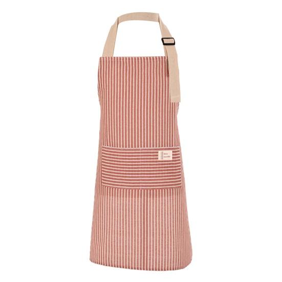 Хлопково-льняной полосатый кухонный фартук с карманом, дышащий, водонепроницаемый, маслоотталкивающий, регулируемый, мужской, женский, шеф-повар