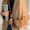 The First Layer of Cowhide High-grade Bag Female Fashion Shoulder Bag Spring Summer Skew Dumpling Bag