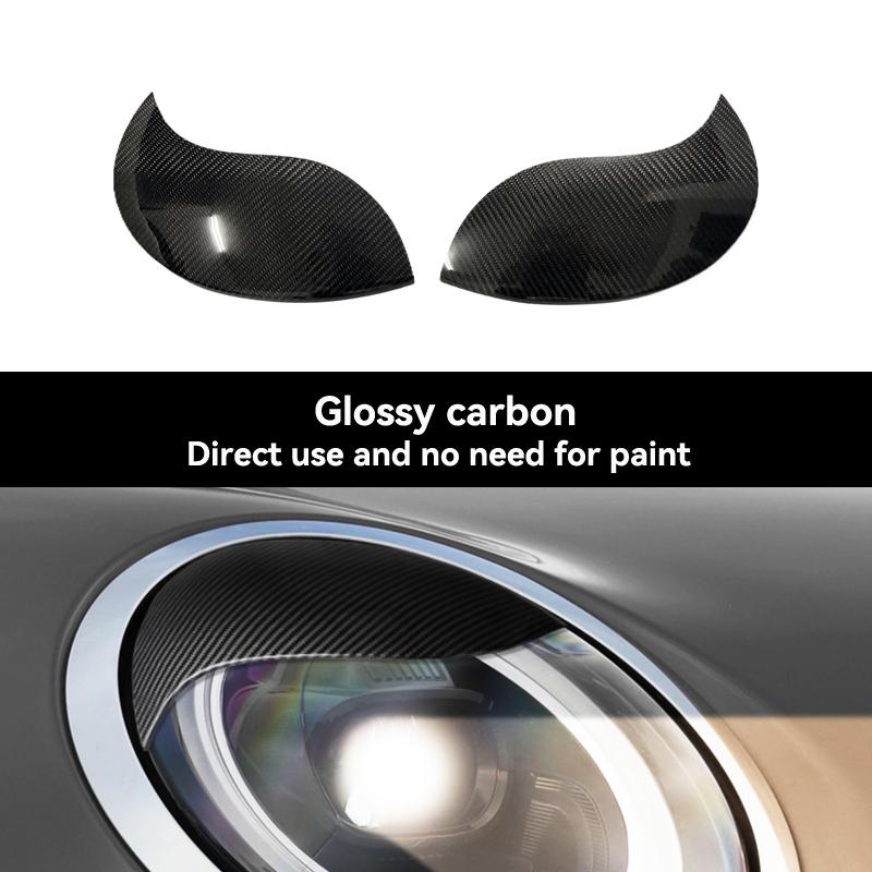 Carbon Fiber Car Headlight Eyebrows Cover FRP Front Angry Eyelids For MINI F54 CLUBMAN F57 CABRIO 3 doors F55 F56 COOPER S