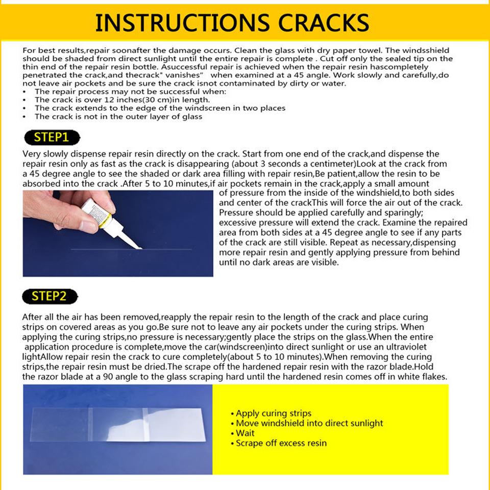 DIY Windscreen Repair Tool Automobile Windshield Repair Kit Tool Auto Glass For Chip Crack