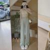Женские повседневные брюки свободного покроя с высокой талией из ацетата Ice Silk, лето 2023 г.