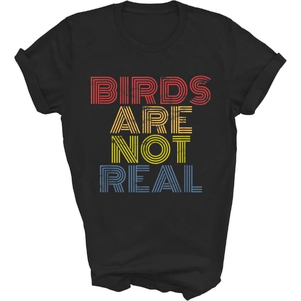 Lunar Zone Bird Watching Goes Both Ways Birds Arent Real are Not Real Birds Spies 3 Gift Unisex Shirt Women Men T-Shirt (Black;XL)